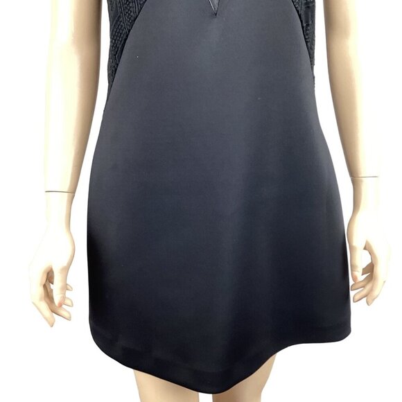 Hunter Bell Lace & Leather‎ Sheath Dress SIze 4 Black Cocktail Party - Picture 8 of 8